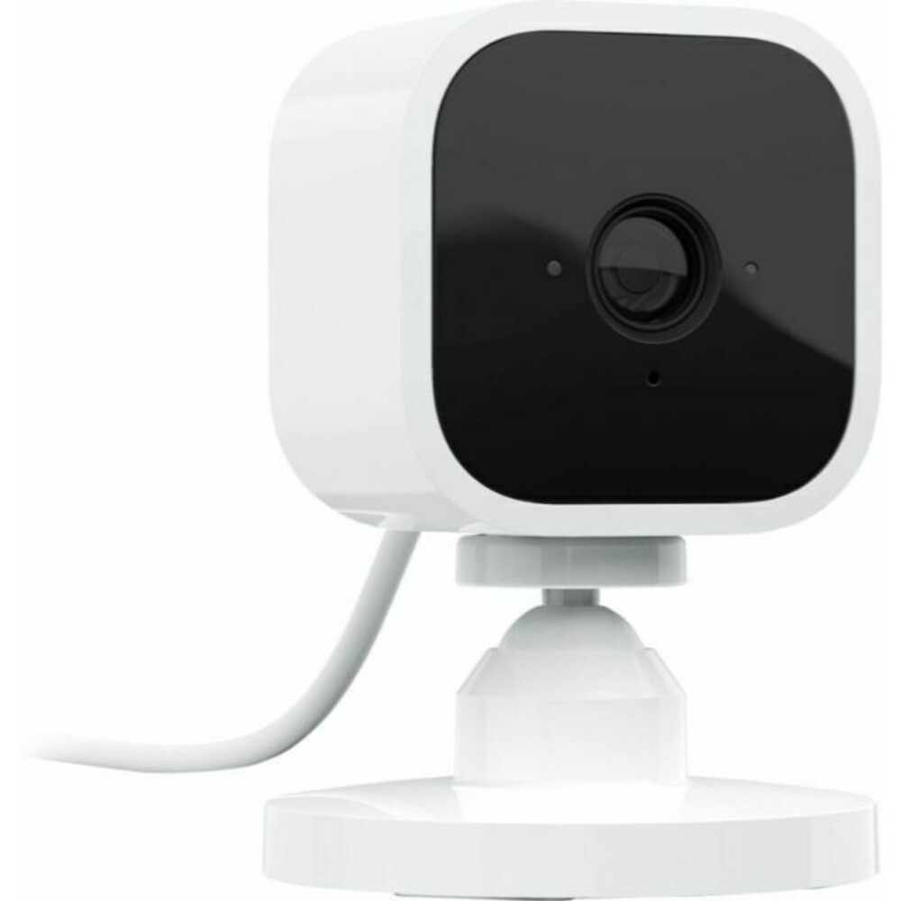 Blink Mini Compact indoor plug-in smart security camera 1080p HD, New
